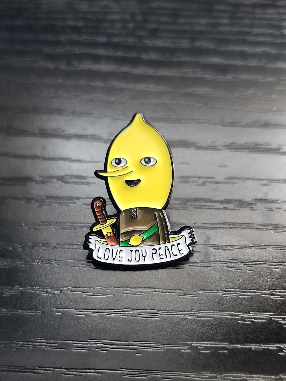 Adventure Time Inspired Earl of Lemongrab Enamel Pin - Yellow